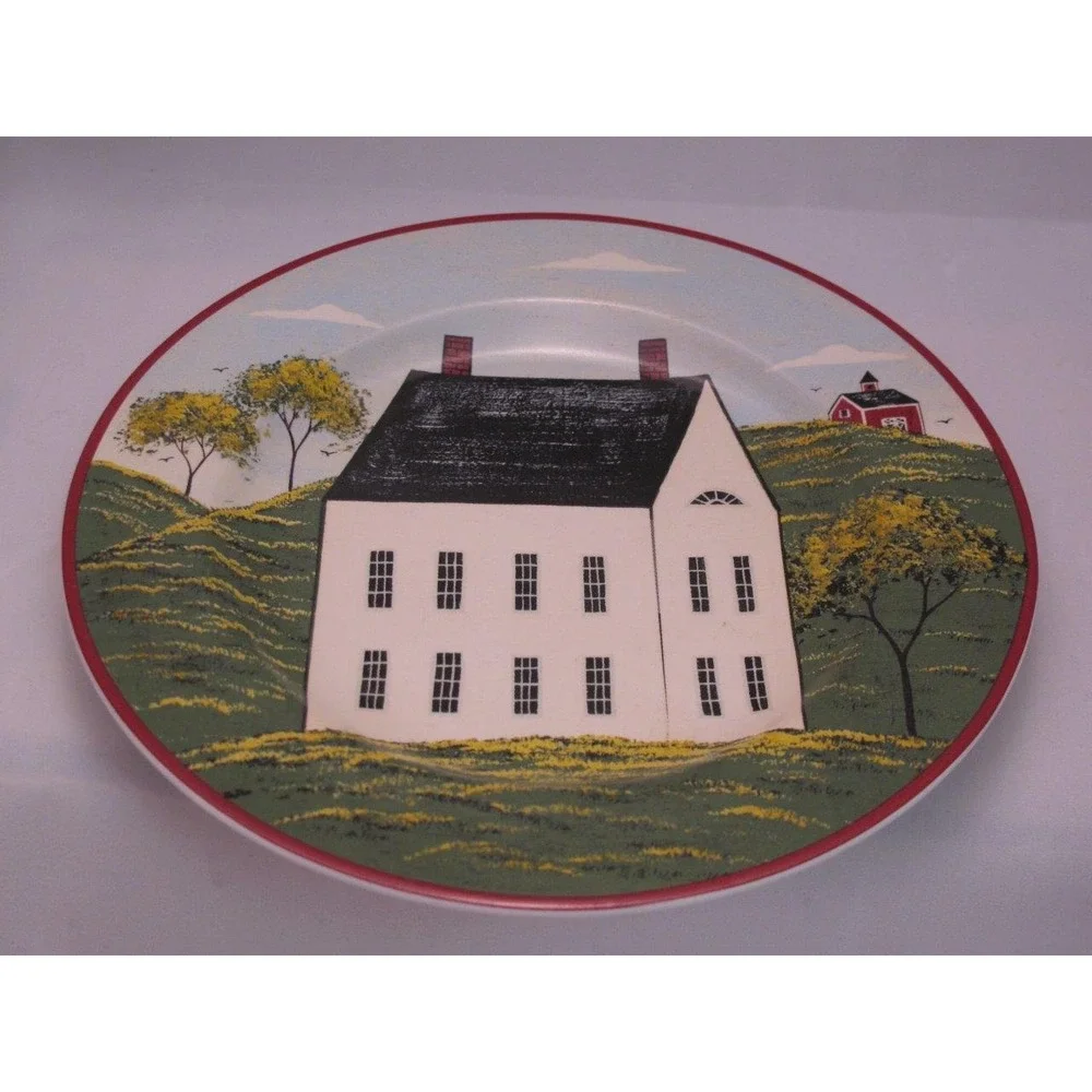 Sakura Country Life Warren Kimble Salad Plate White House no Door‎